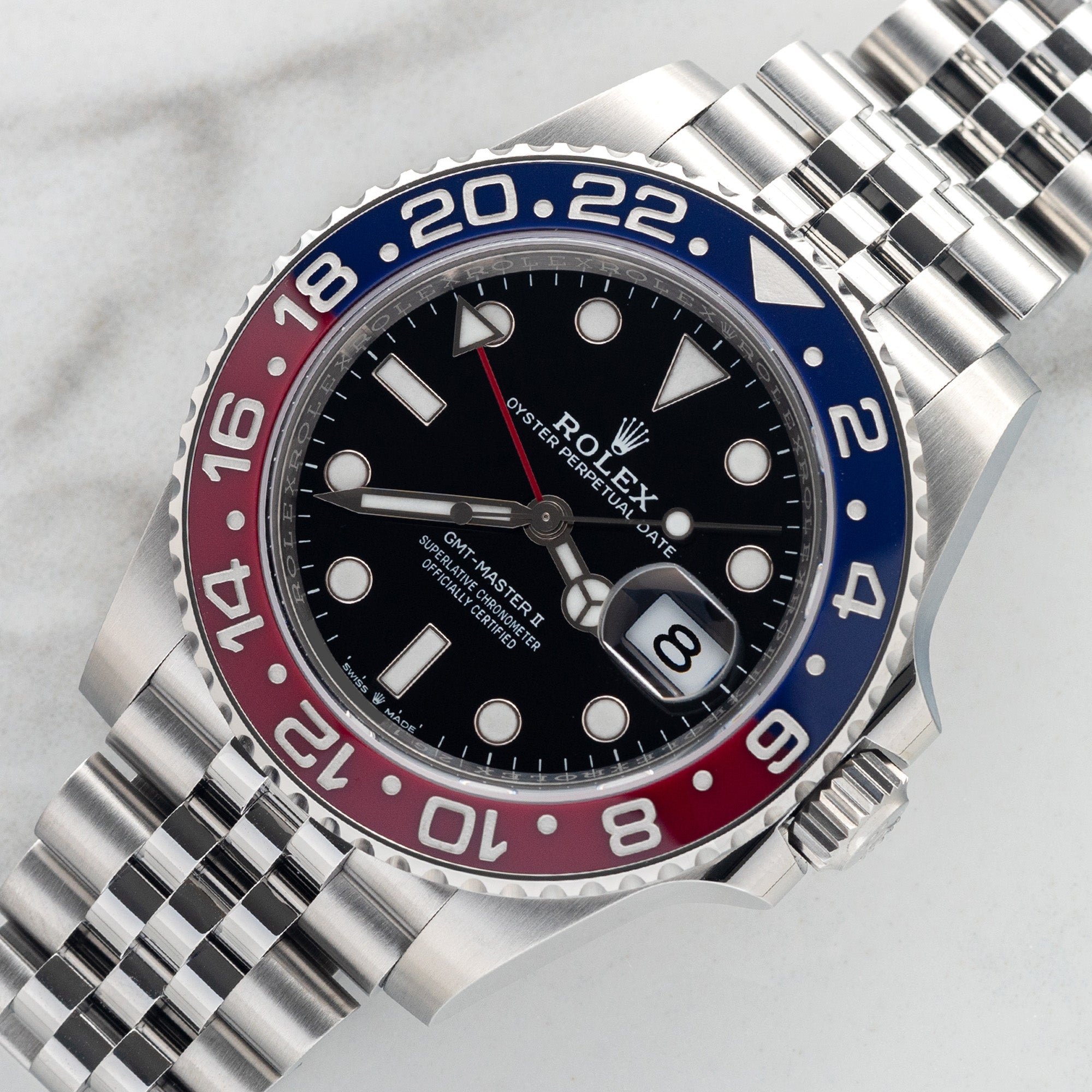Rolex GMT Master II 126710BLRO "Pepsi Jubilee" - Full Set/Mint/Original Owner