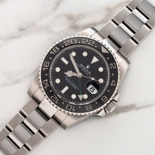 Rolex GMT-Master II reference 116710LN in stainless steel with black Cerachrom bezel and Oyster bracelet at Collectors Corner NY