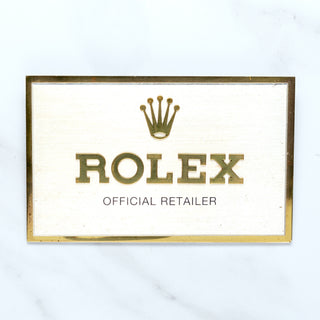 Rolex 'Official Retailer' Brass Sign - Small