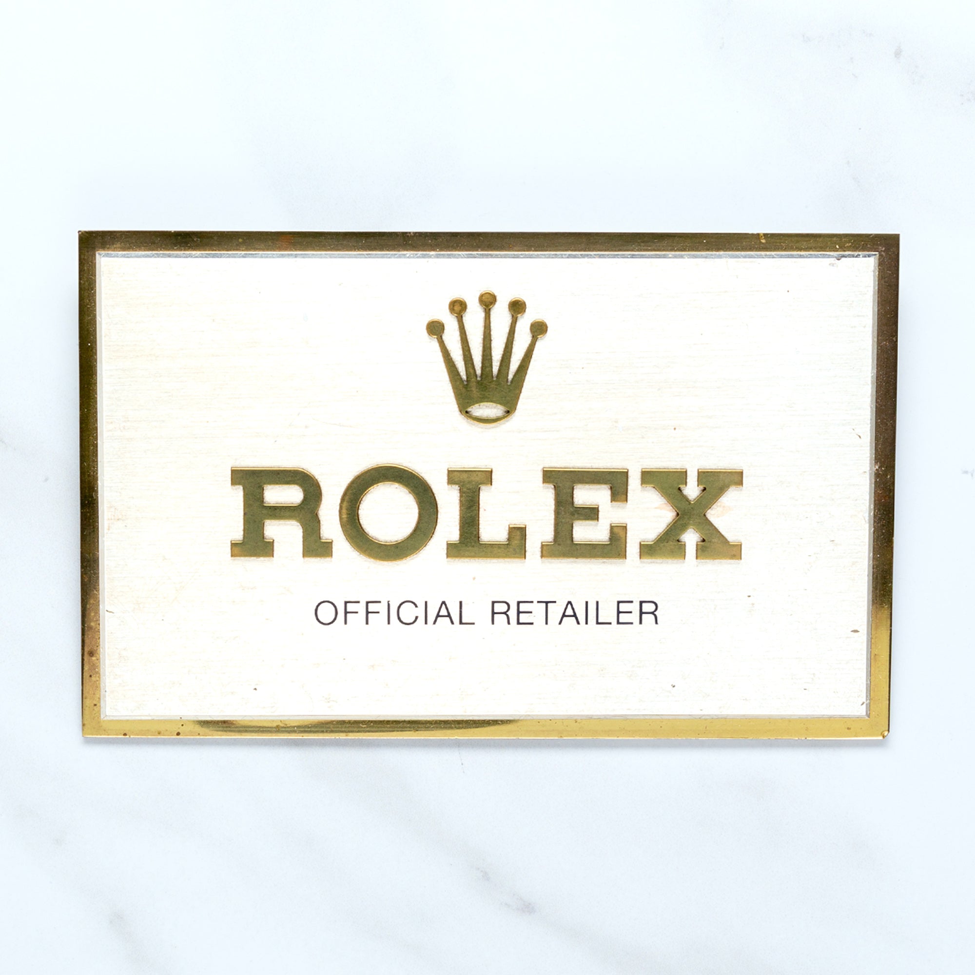 Exhibit Only Sign Rolex 'Official Retailer' Brass Sign - Small – Collectors Corner NY