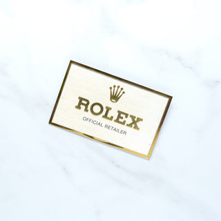 Rolex 'Official Retailer' Brass Sign - Small