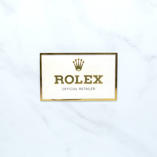Rolex 'Official Retailer' Brass Sign - Small