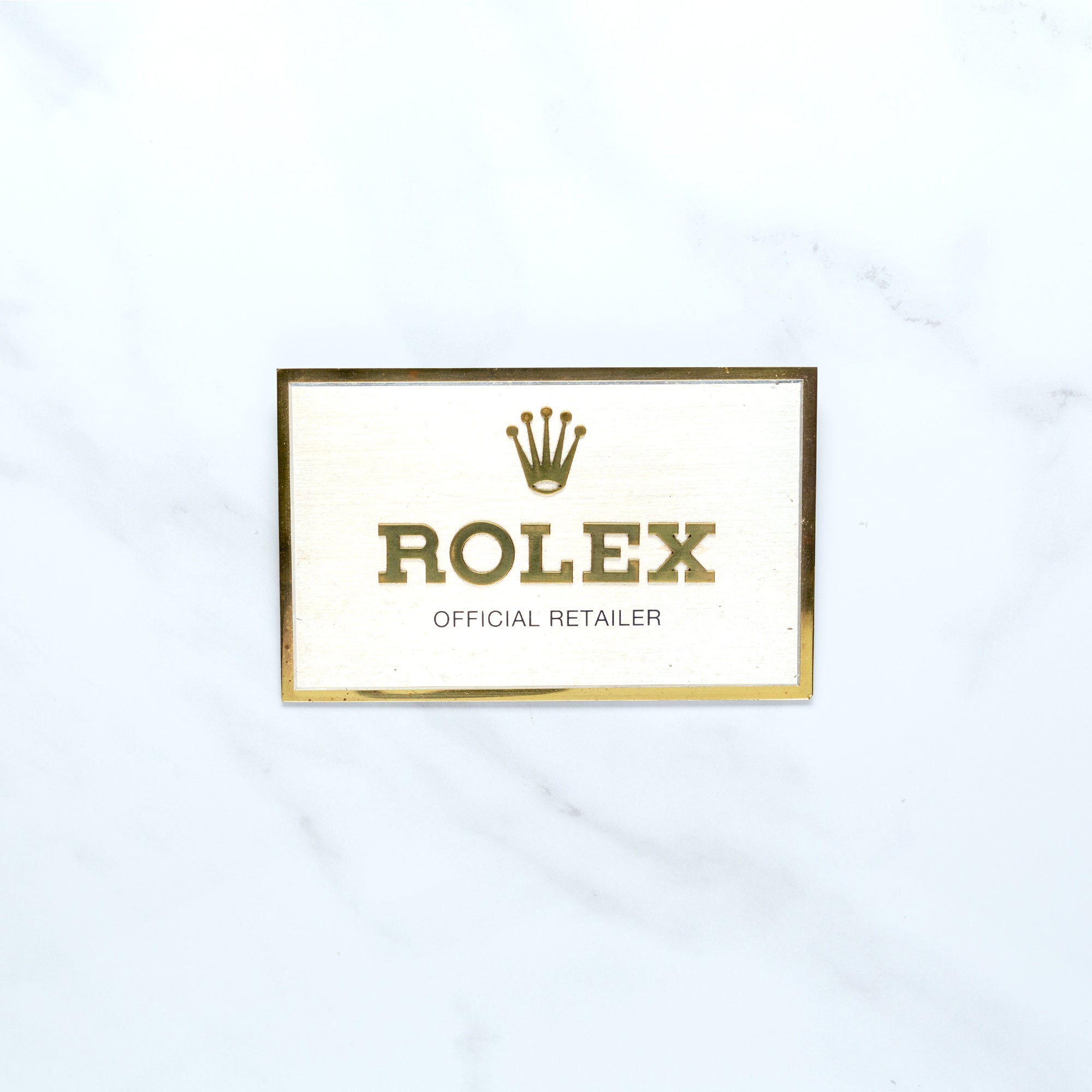 Rolex 'Official Retailer' Brass Sign Small - Main Image