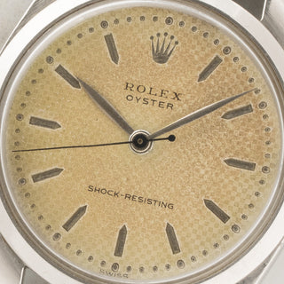 Rolex Oyster 6244 Shock-Resisting w/Non-Luminous "Waffle" Dial