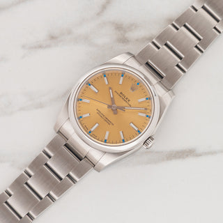 Rolex Oyster Perpetual (34) "White Grape" 114200 - Tag/*Unpolished*