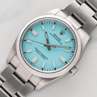 Rolex Oyster Perpetual (36) "Tiffany" Dial 126000 - Full Set/*Unpolished*
