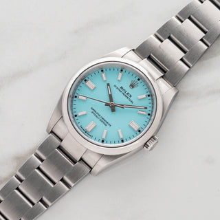 Rolex Oyster Perpetual (36) "Tiffany" Dial 126000 - Full Set/*Unpolished*