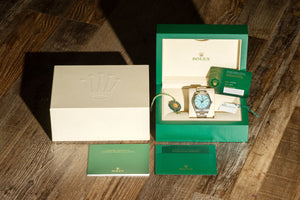 Rolex Oyster Perpetual (36) "Tiffany" Dial 126000 - Full Set/*Unpolished*