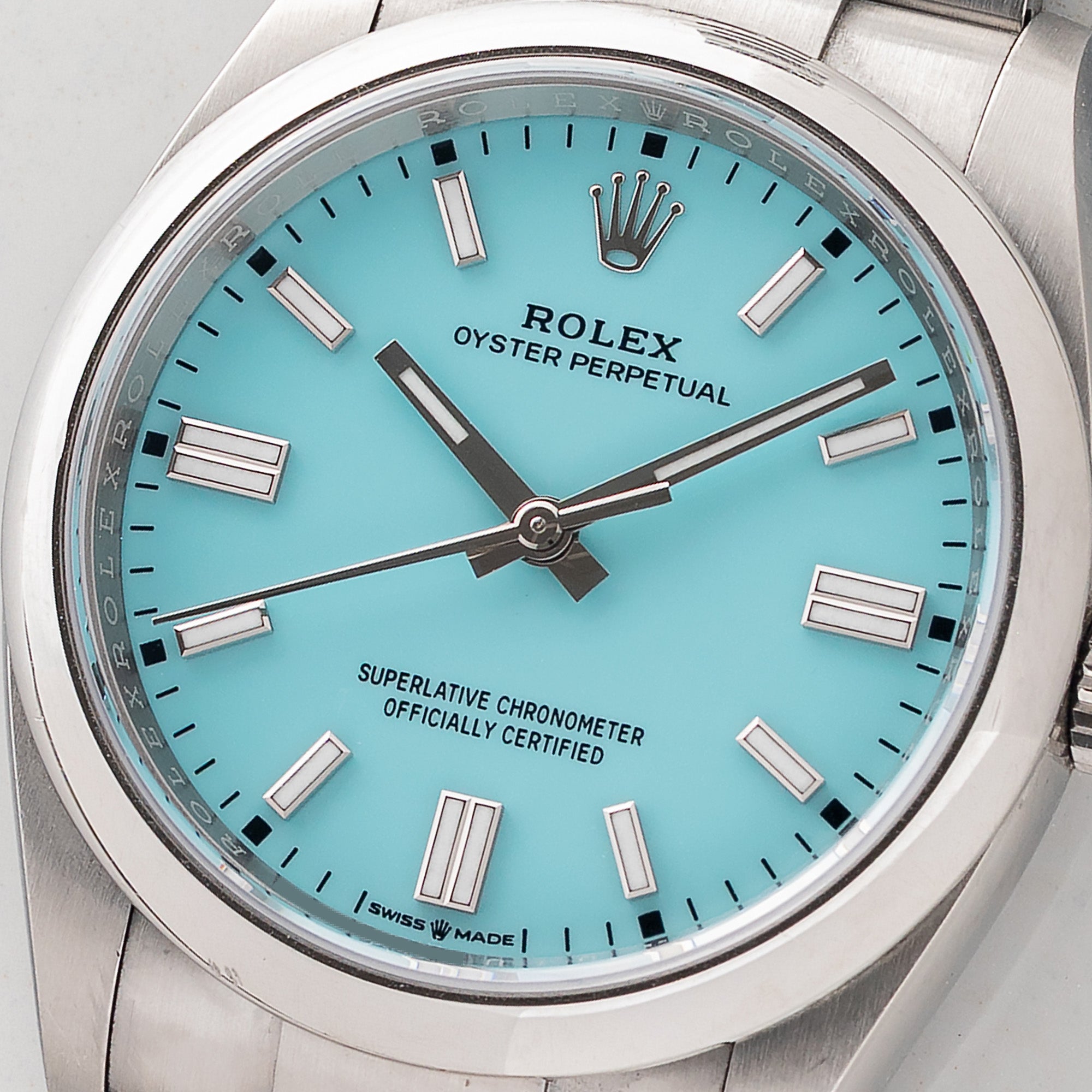 Rolex Oyster Perpetual (36) "Tiffany" Dial 126000 - Full Set/*Unpolished*