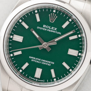 Rolex Oyster Perpetual (36) Green Dial 126000 - Full Set/*Unpolished*