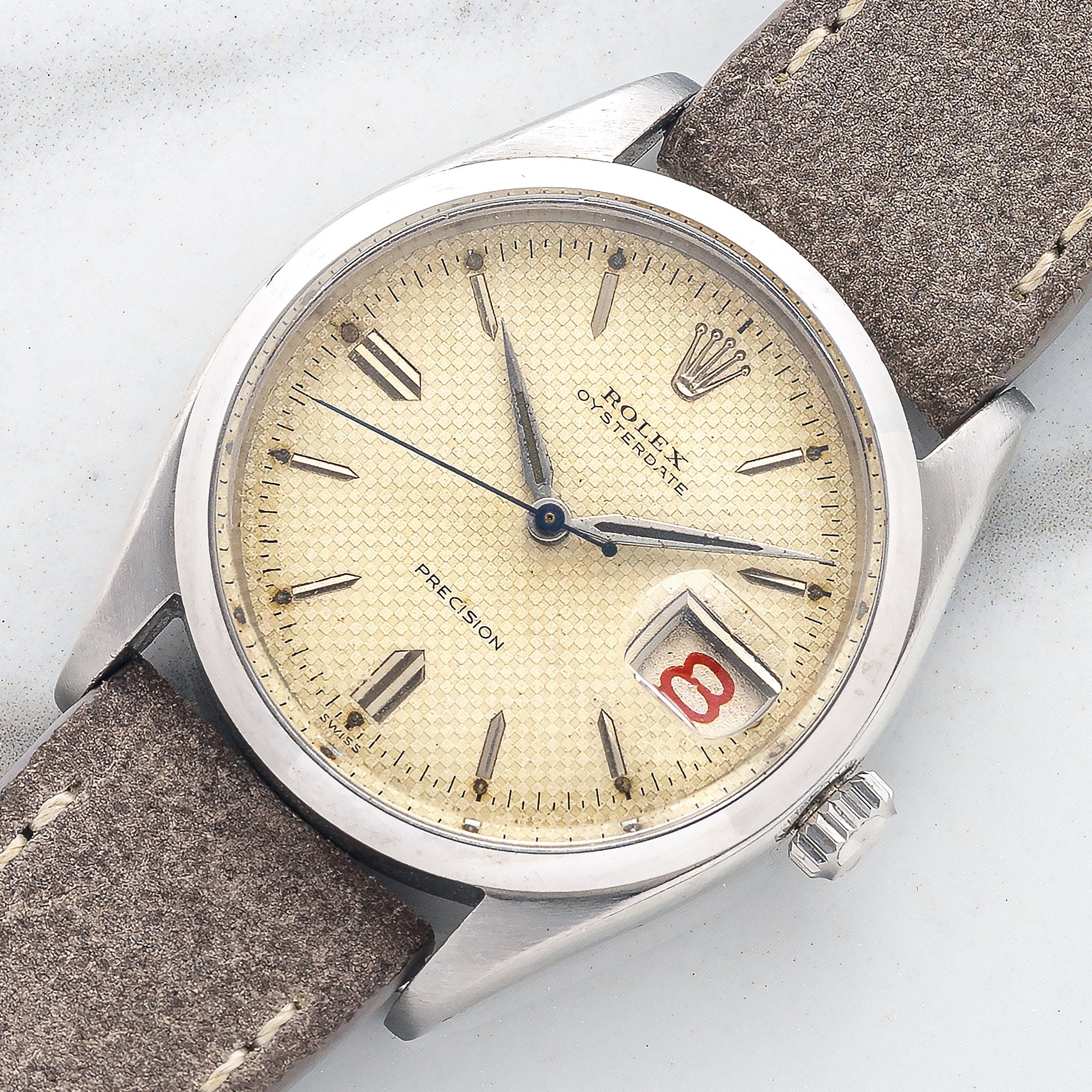 Rolex Oysterdate 6294 w/"Honeycomb" Dial & Roulette Date