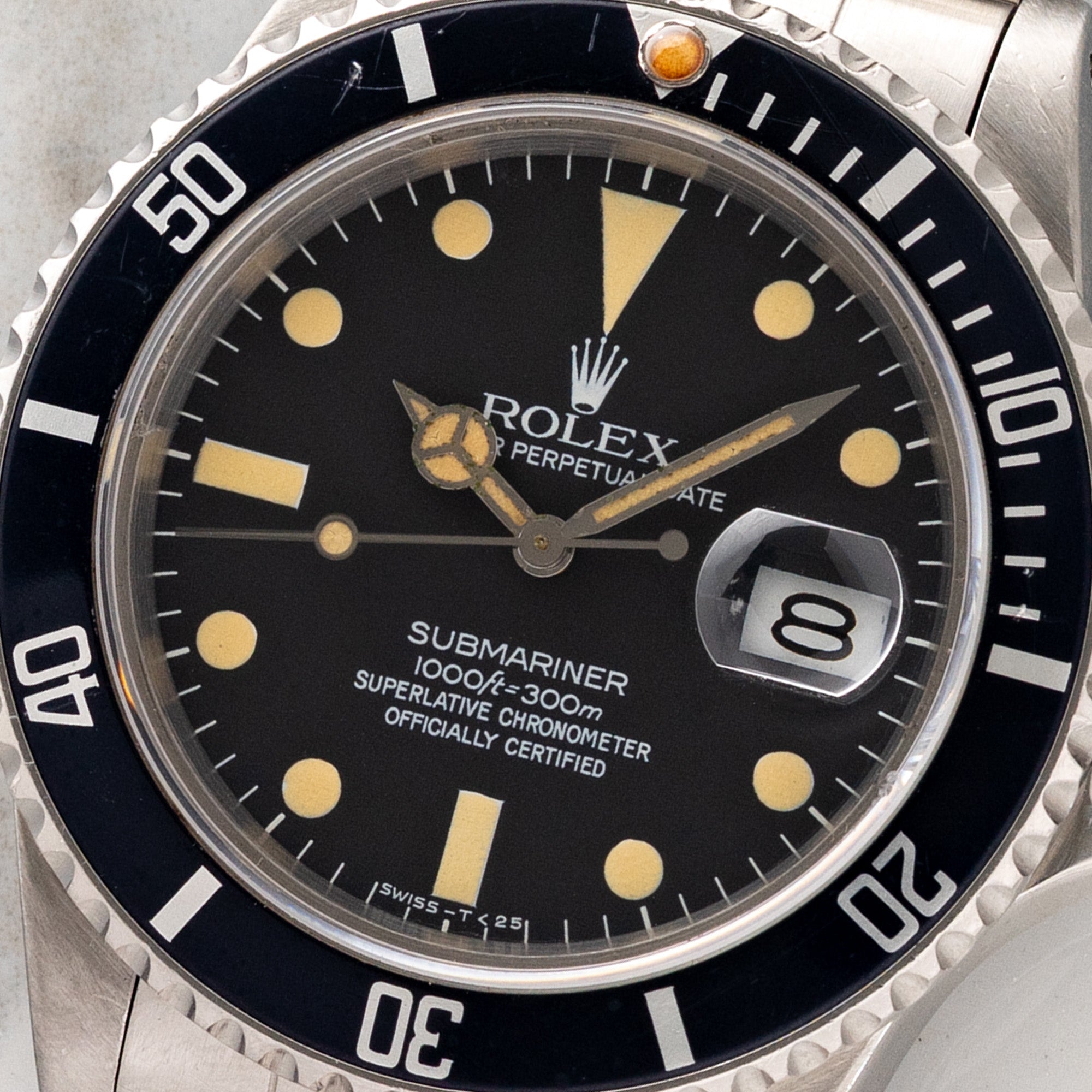 Rolex Submariner 16800 w/Striking Yellow Patina