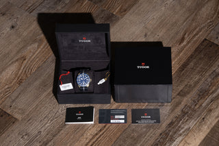 tudor geneve pelagros pelagos fxd titanium 2517n modified by true patina full-set pouch vintage watches collectors corner ny | Collectors Corner NY