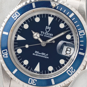 Tudor Prince Oysterdate Submariner 79090 w/Blue Dial - Service Receipt