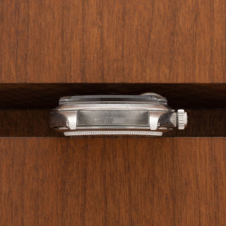 Close-up profile view highlighting the original factory case finishes on a vintage 1977 Tudor Ranger