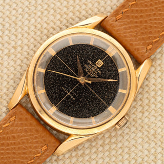 Universal Genève Polerouter Deluxe Microtor - 18k Pink Gold w/"Starry Night" Patina Dial