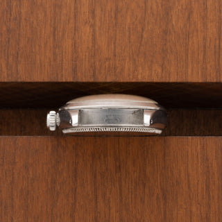 Opposite horizontal profile view displaying the thick, evenly proportioned lugs of the vintage Rolex 6466
