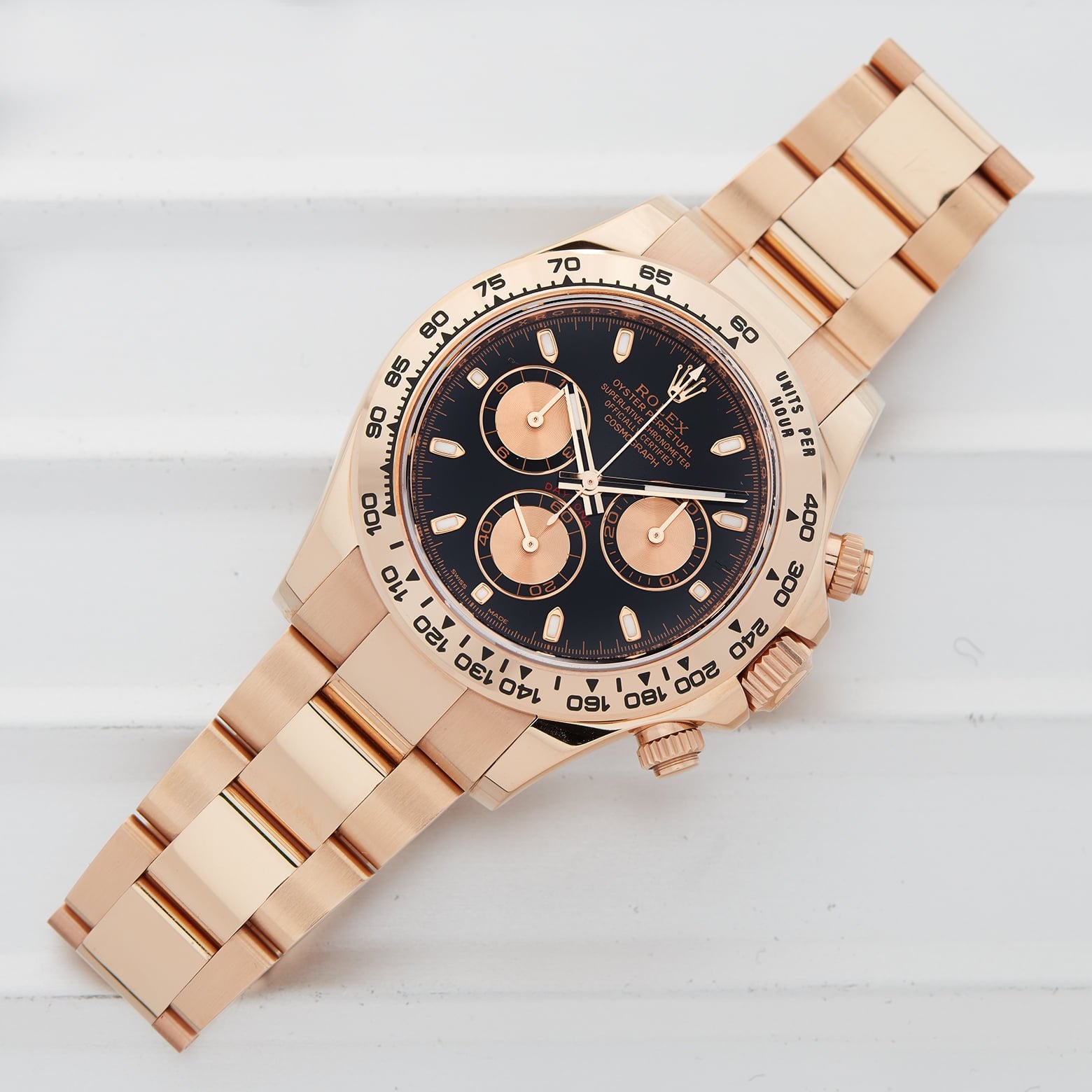 Rolex Daytona Everose Full Set Original Owner Unpolished 2018 Collectors Corner NY