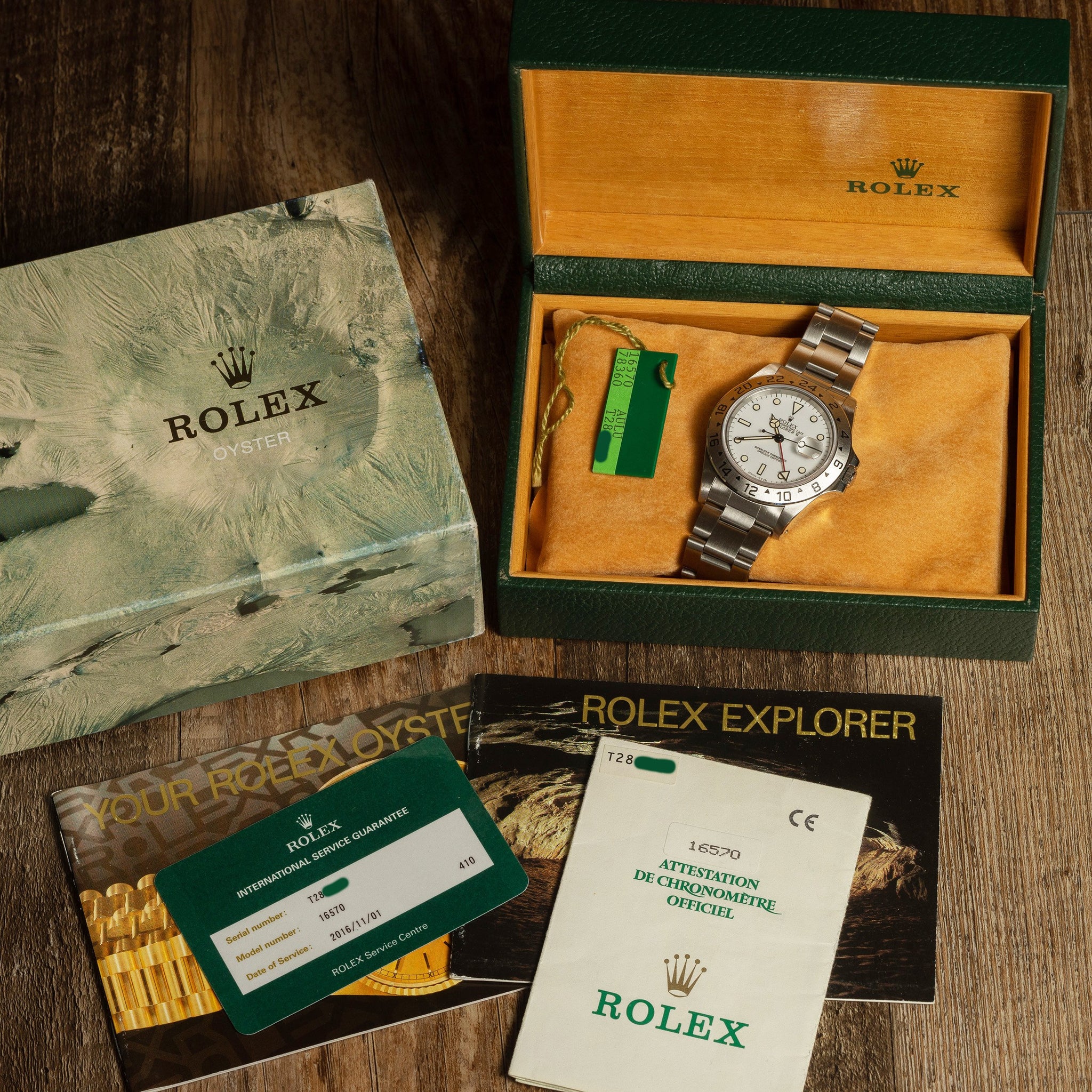 Rolex Explorer II 16570 "Polar" - Full Set w/RSC Card - T Serial