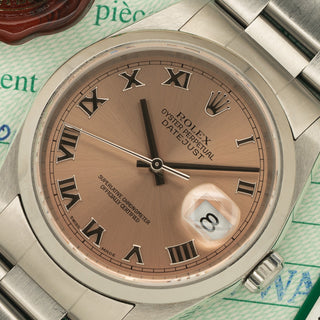 Rolex Datejust 16200 - Salmon Roman Dial - Full Set