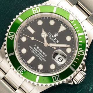 Rolex Anniversary Submariner 16610LV "Kermit B3 Lime" - Full Set/*Unpolished* - F Serial