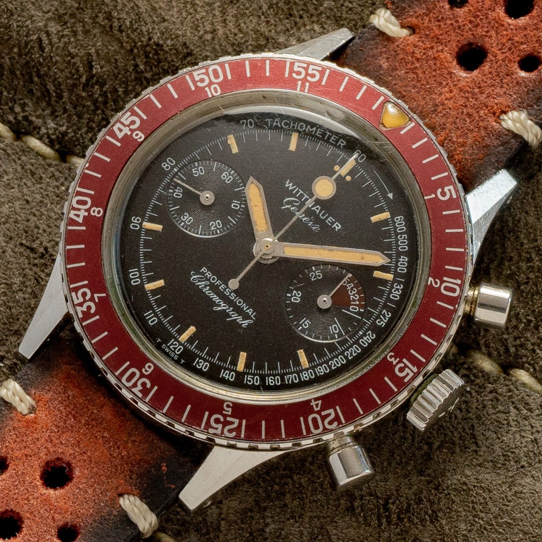 Wittnauer 7004A Professional Chronograph w/Boxes - 1960s