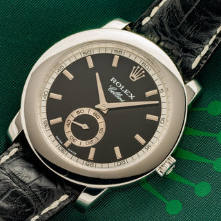 Rolex Cellini 5241 Platinum w/Factory Deployant Buckle  - *Unpolished*