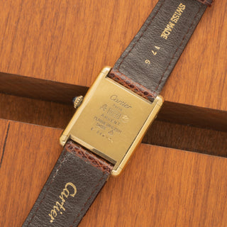 Must De Cartier Tank - Rare Wood Dial w/Box/Papers - 1990s