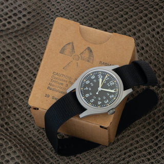 N.O.S. Hamilton Military - Stickered w/Box/Strap - (1/4 Remaining) - 1985 - PENDING