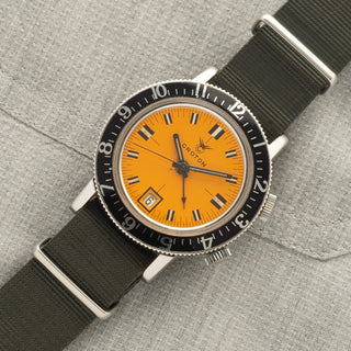 Croton Alarm Diver w/Striking Orange Dial - Rare - 1960s