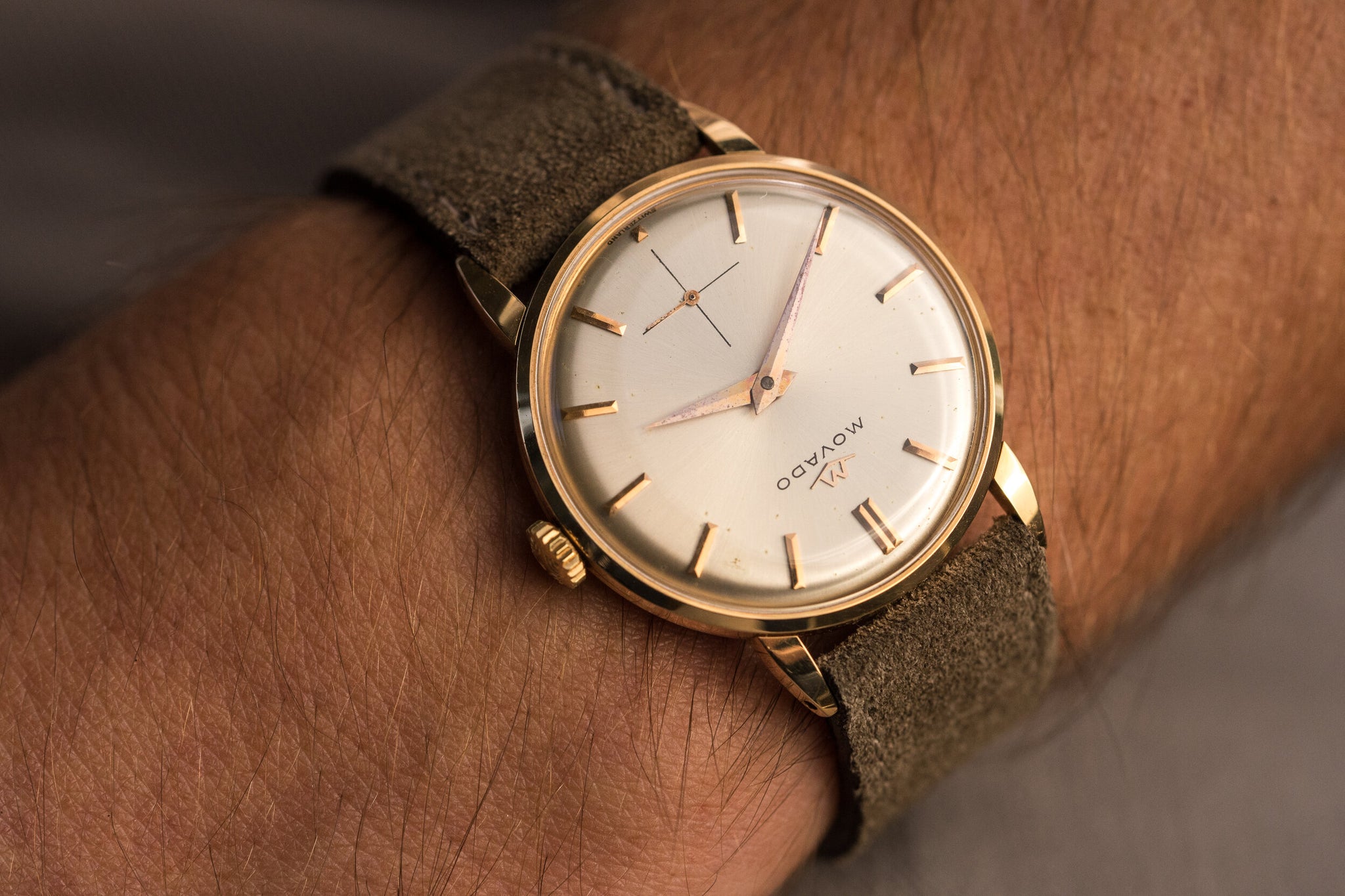Movado Time-Only - 18k Rose Gold - 1950s