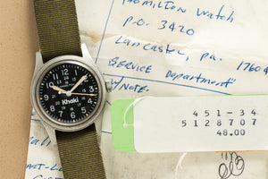 Hamilton Khaki Field - Full Set w/Service Papers - 1980s